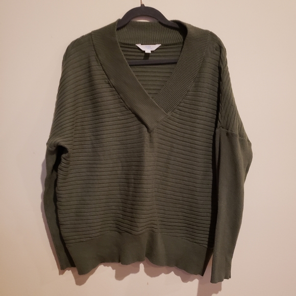 Time and Tru olive green sweater - Picture 1 of 3